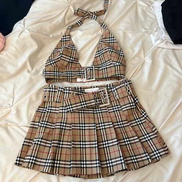 new pink Dresses & Skirts - Skirt and top set